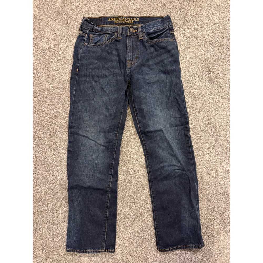 American Eagle Jeans Mens 28x30 Blue Original Straight Dark Wash Denim Pants